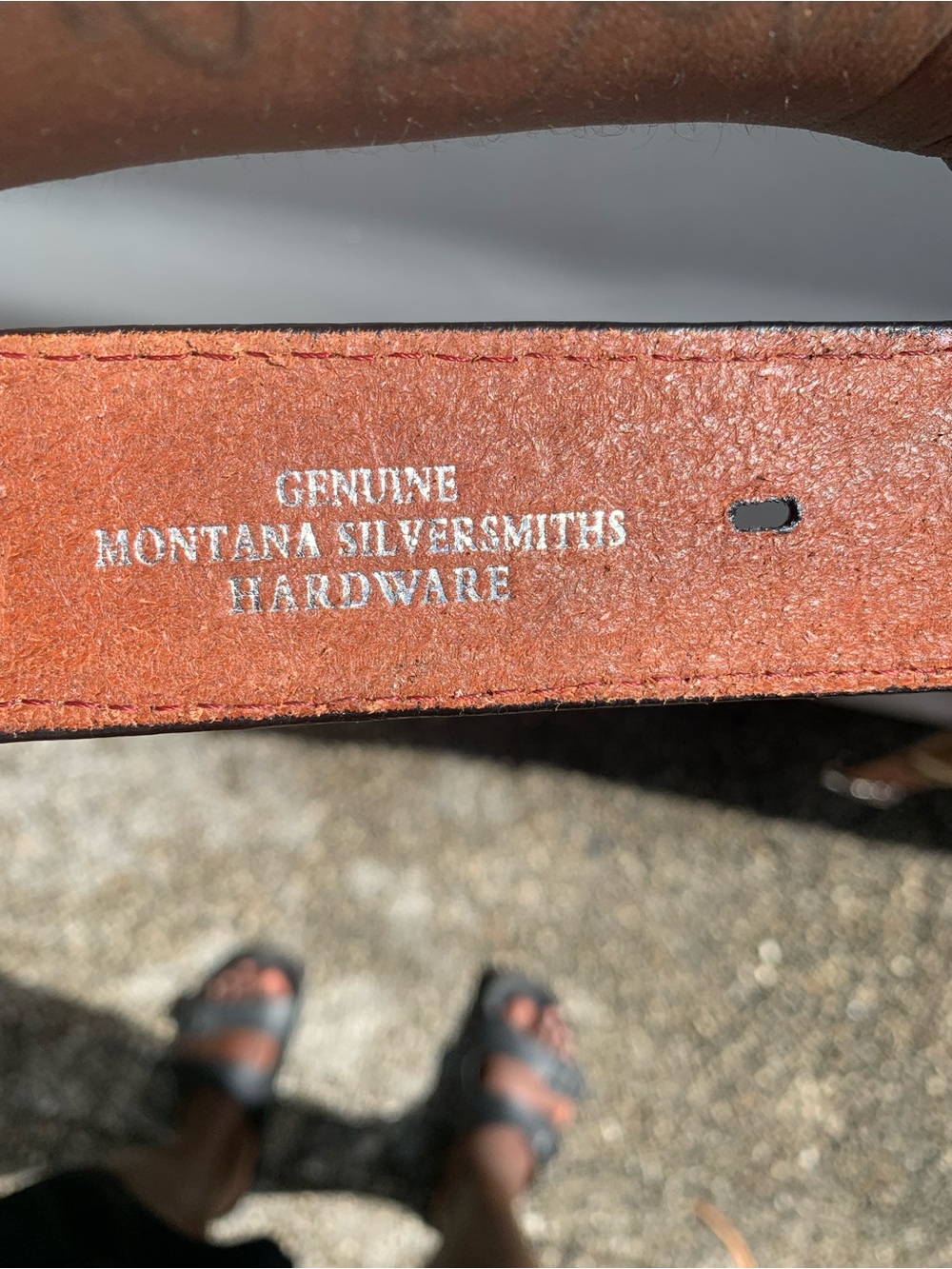 Montana Silversmiths Leather Belt - Chestnut Brown
